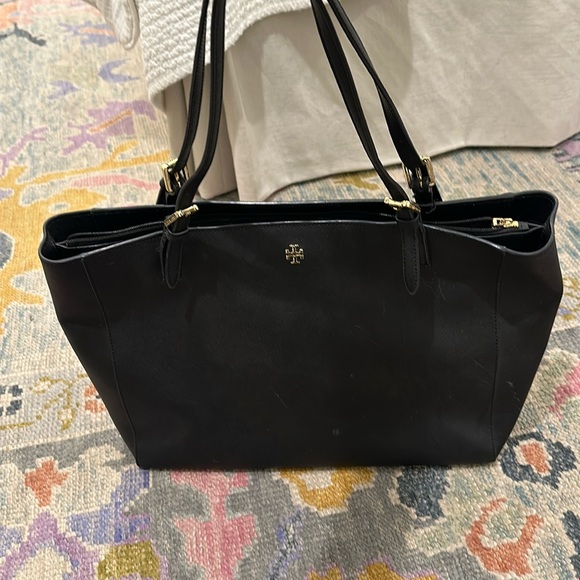 Tori Burch Black Tote - Picture 1 of 3